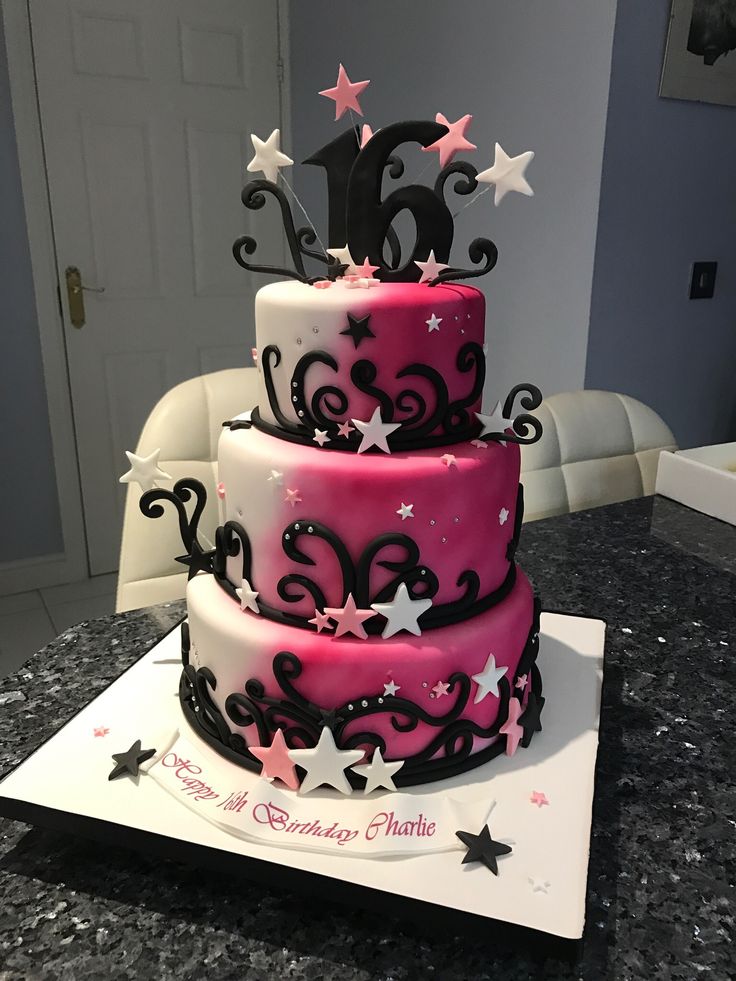 Homemade Sweet 16 Birthday Cake