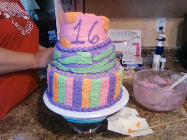 Homemade Sweet 16 Birthday Cake