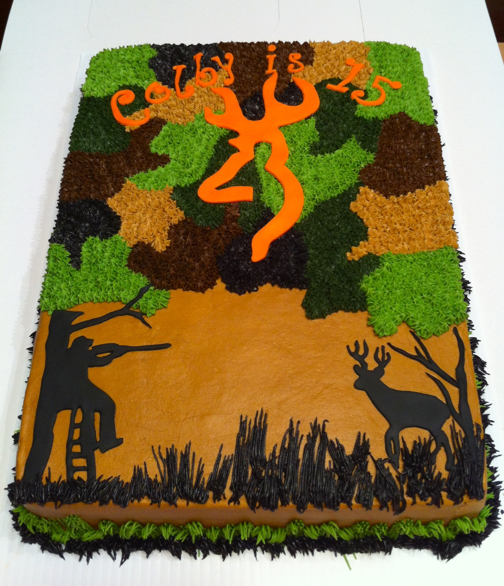 Hunting Camo Birthday Cake