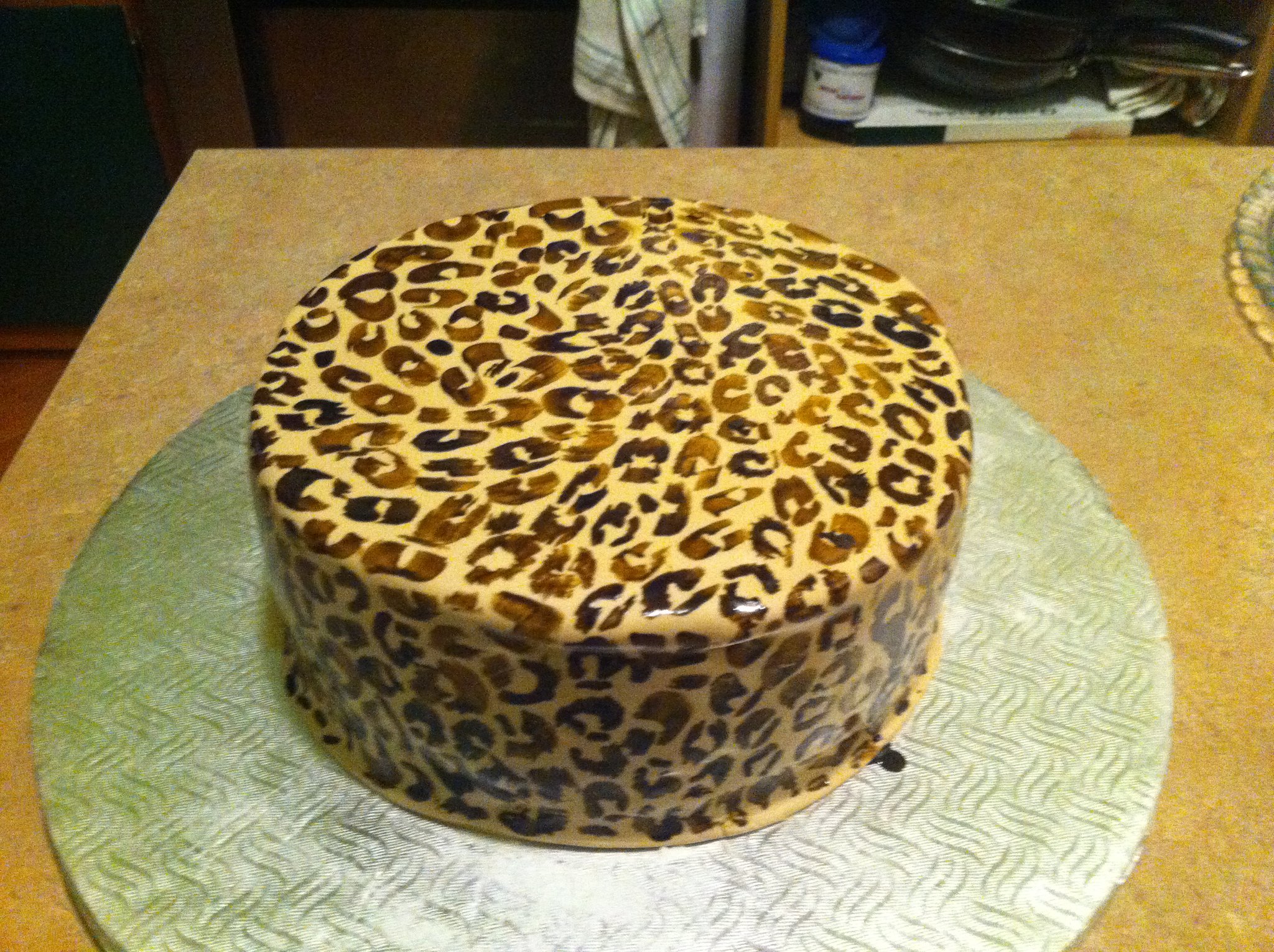 Leopard Print Birthday Cake