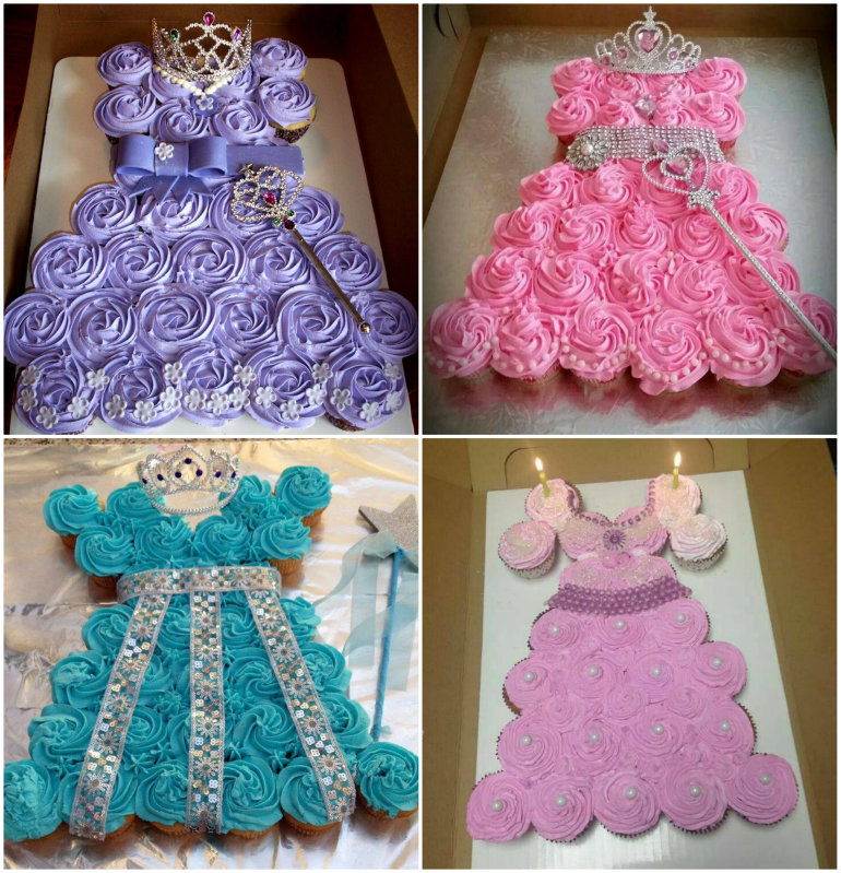 Princess Dress Cupcake Cake