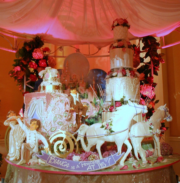 Quinceanera Princess Castle Cake