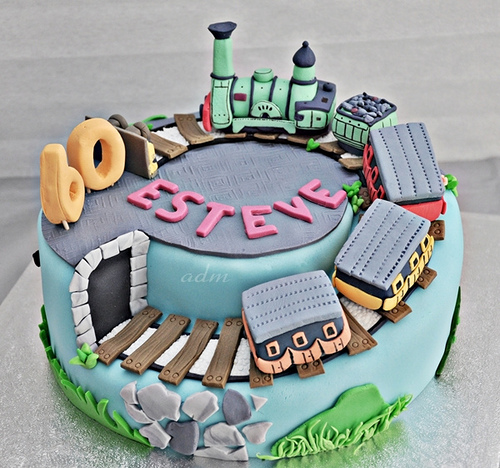 Steam Train Birthday Cake