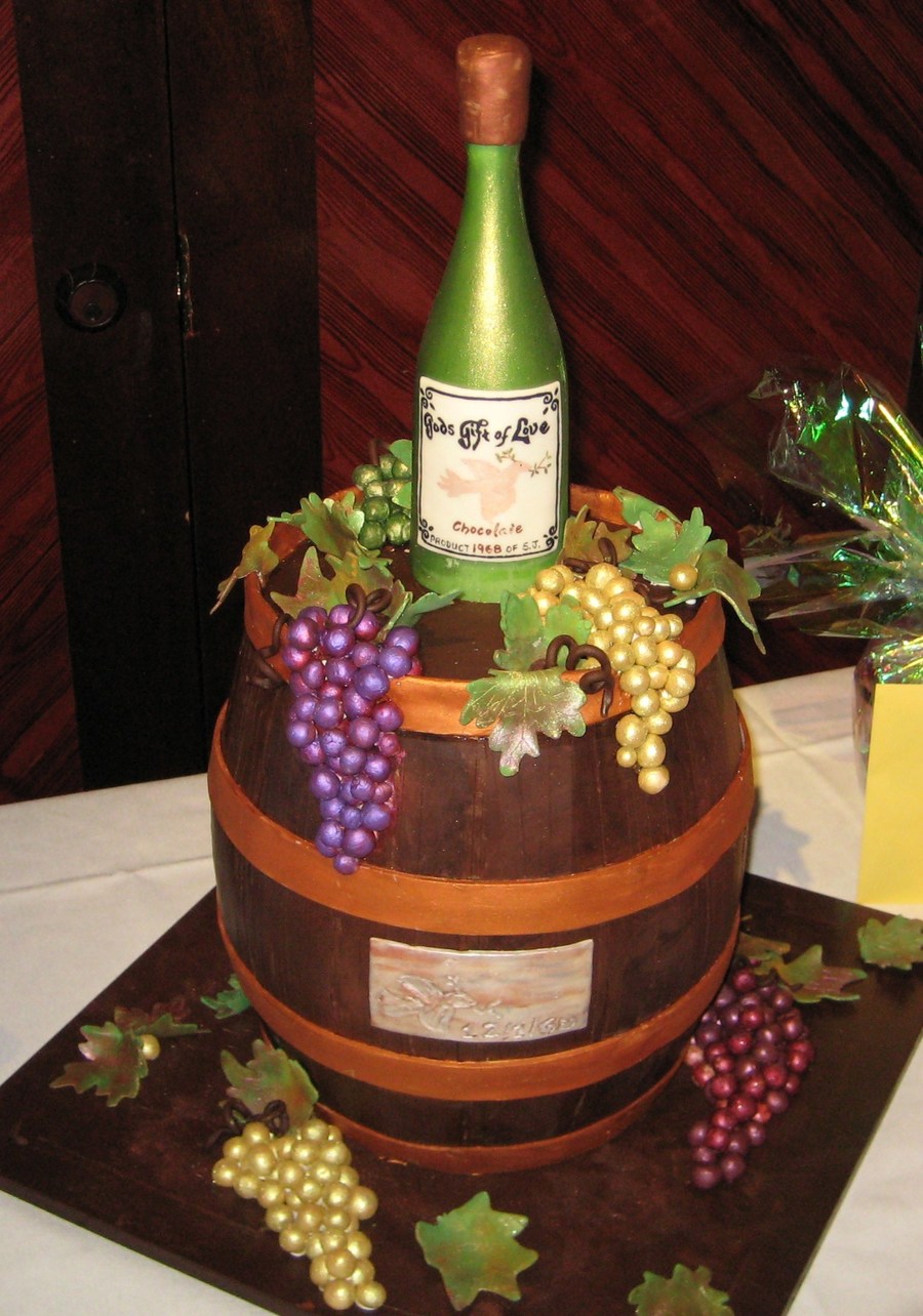 Wine and Chocolate Birthday Cake