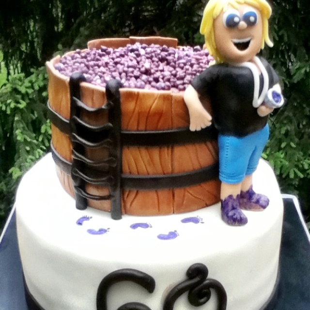 Wine Themed 60th Birthday Cake