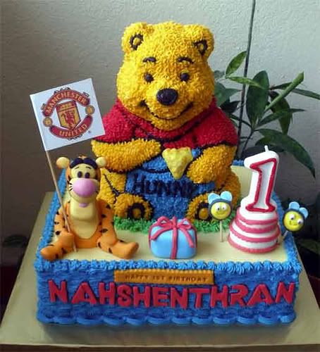 Winnie the Pooh Cake for 1st Birthday