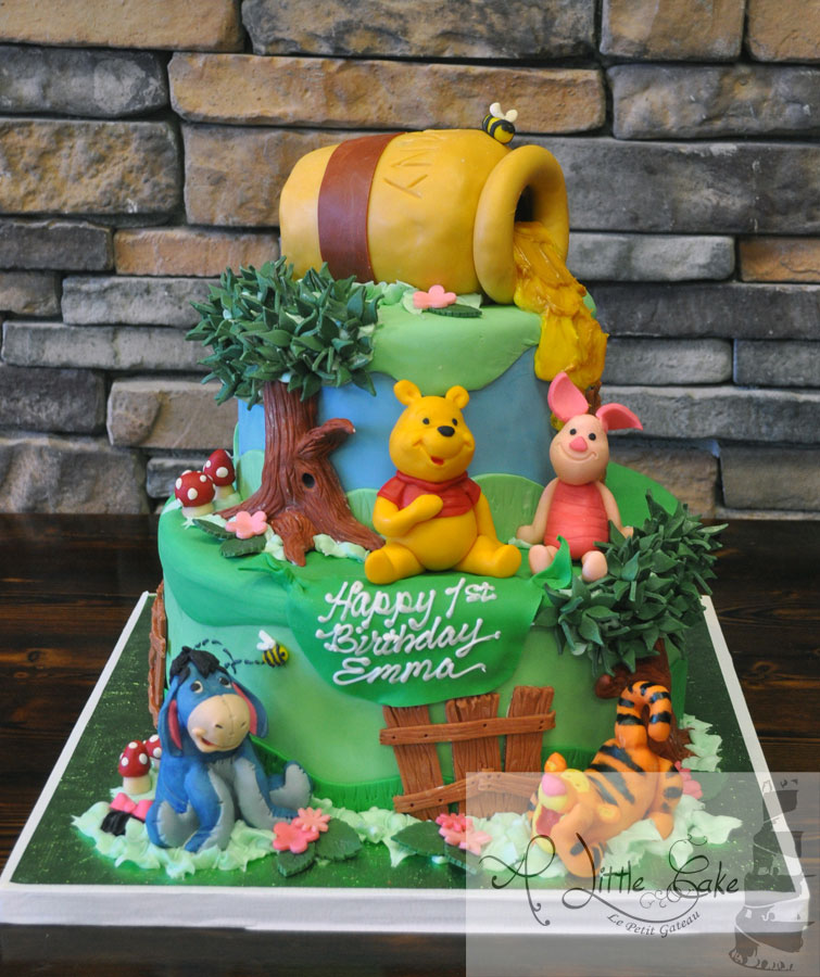 Winnie the Pooh First Birthday Cake