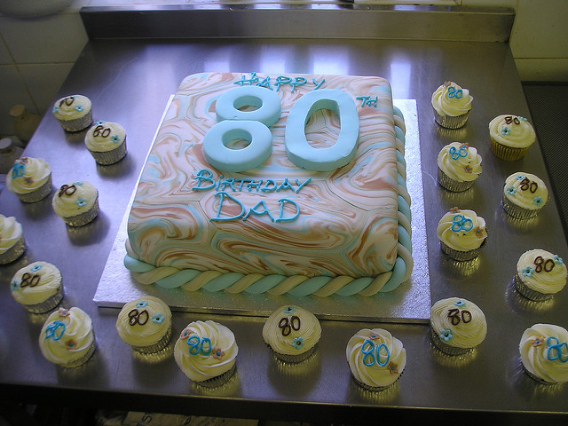 80 Birthday Cupcake Cake