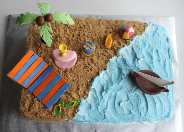 Beach Themed Sheet Cakes