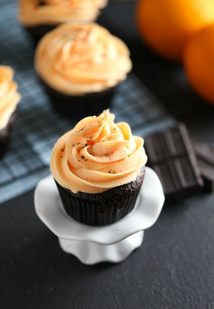 Chocolate Orange Cupcakes with Buttercream Frosting