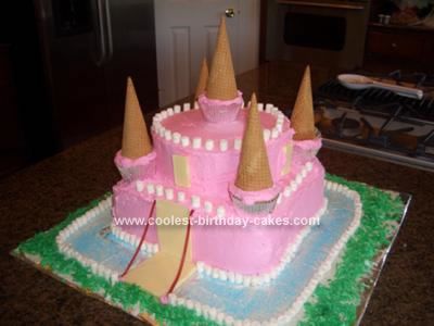 First Birthday Princess Castle Cake