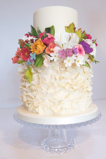 Garden Flower Wedding Cake