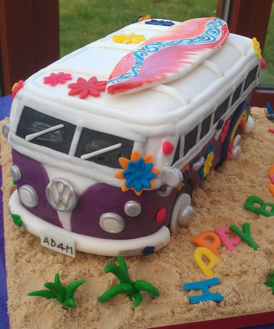 Hippie Van Birthday Cake