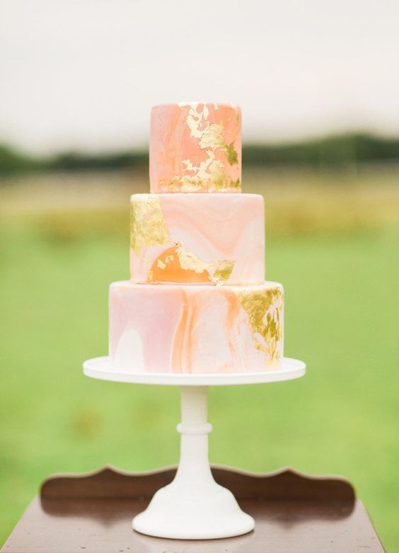 Marble Fondant Wedding Cake