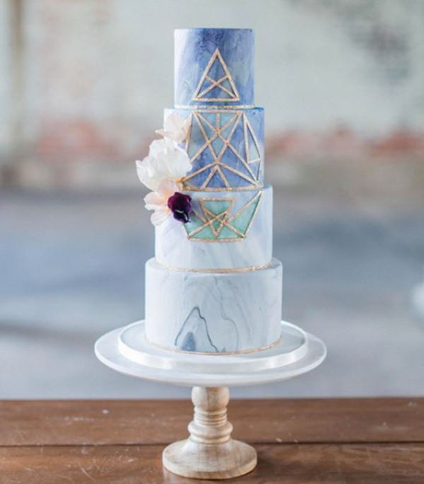 Marble Fondant Wedding Cake