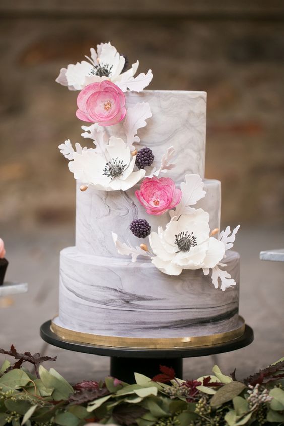 Marble Wedding Cake