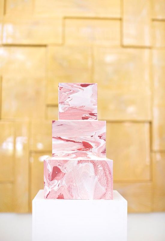 Modern Marble Wedding Cake