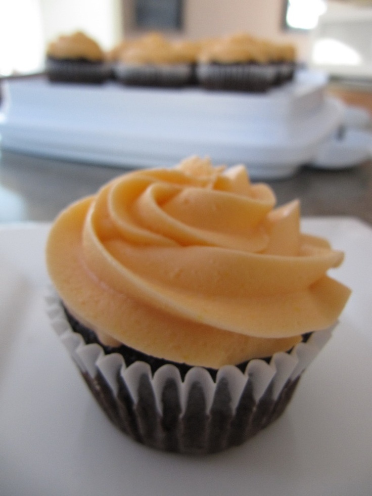 Orange Cupcakes with Buttercream Frosting