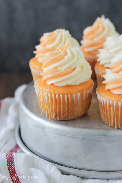 Orange Flavored Buttercream Cupcakes