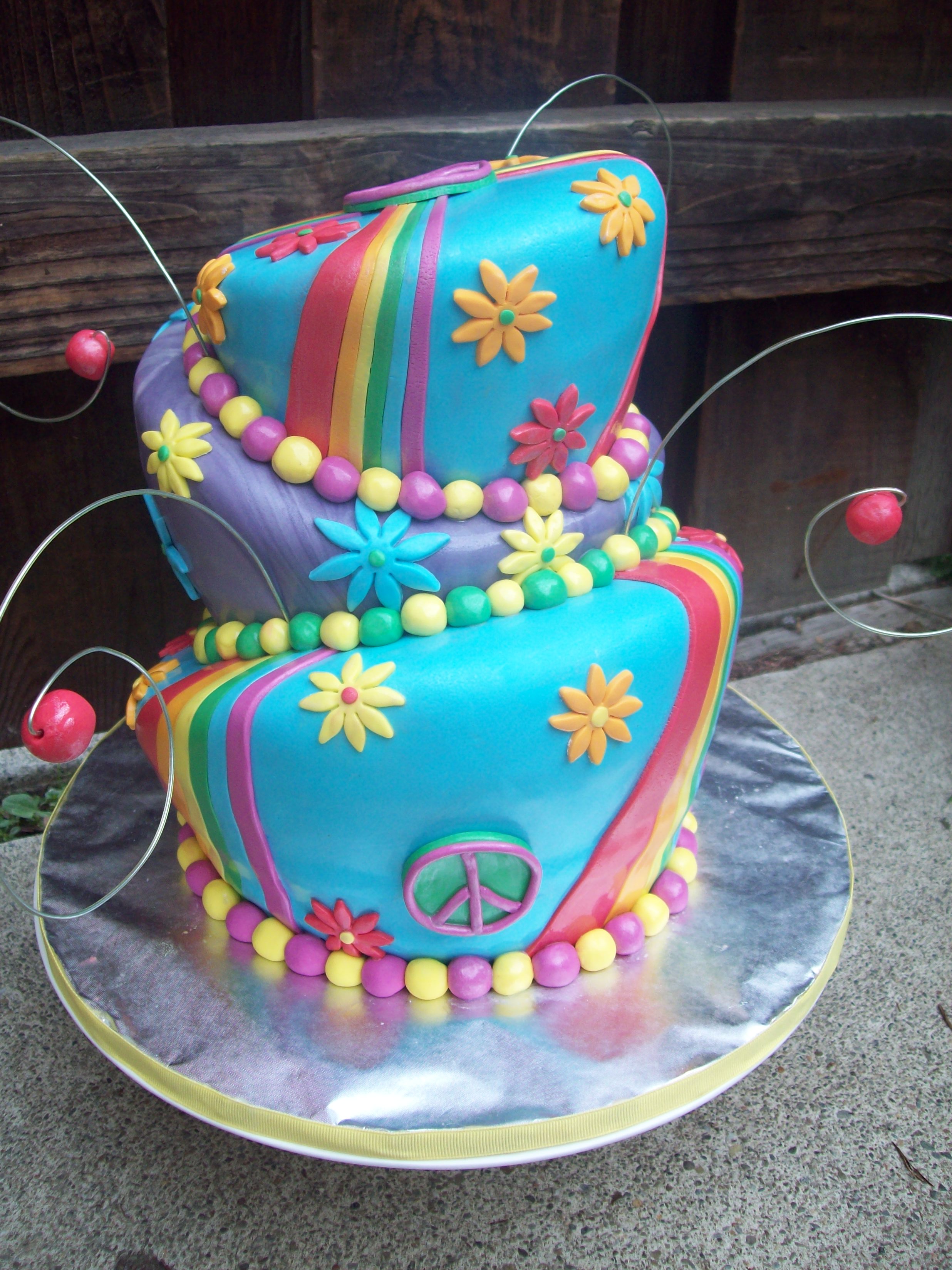 Peace Sign Birthday Cake Ideas