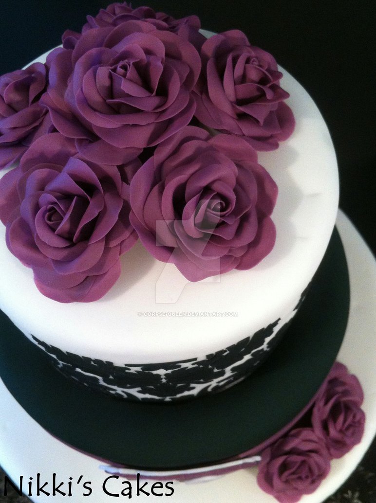 Purple 50th Birthday Cake