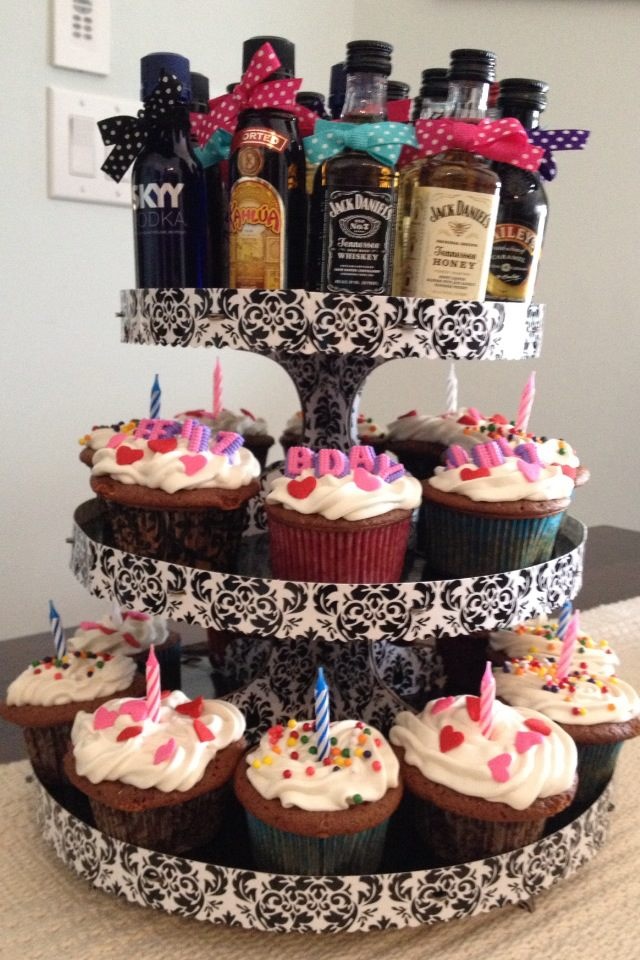 21st Birthday Cupcake Tower