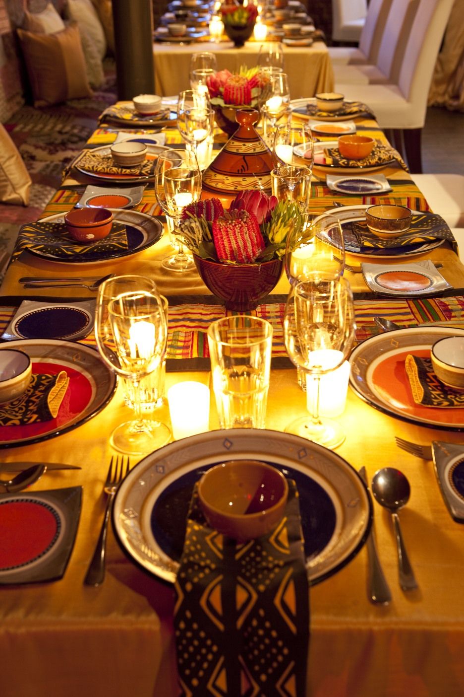 African Themed Table Setting