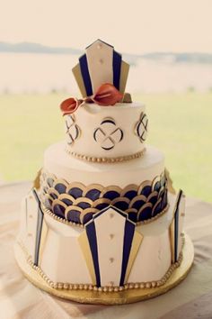 Art Deco Wedding Cake