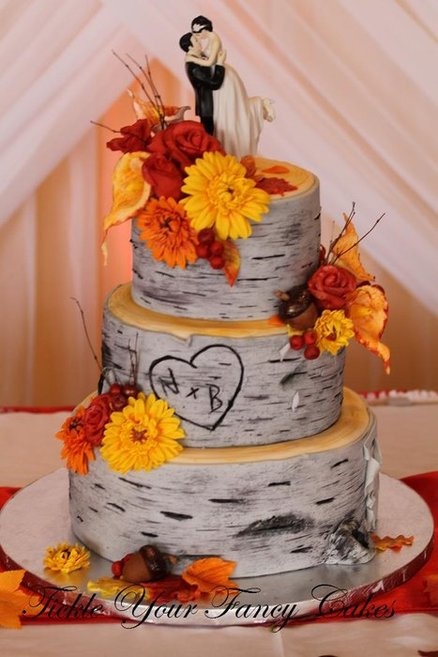 Birch Tree Wedding Cake