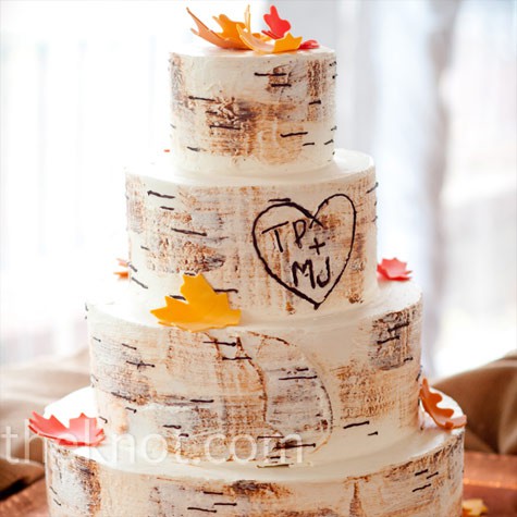 Birch Tree Wedding Cake