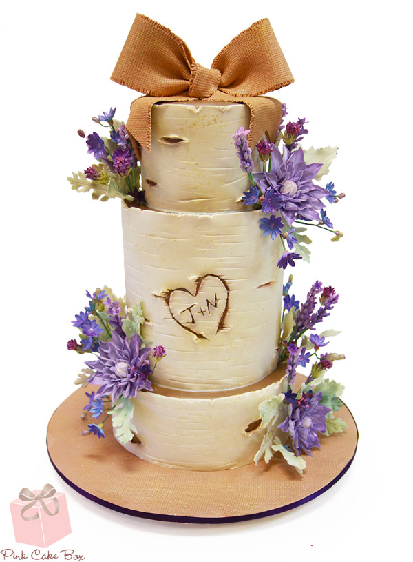 Birch Tree Wedding Cake