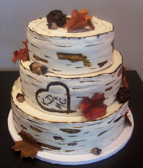 Birch Tree Wedding Cake