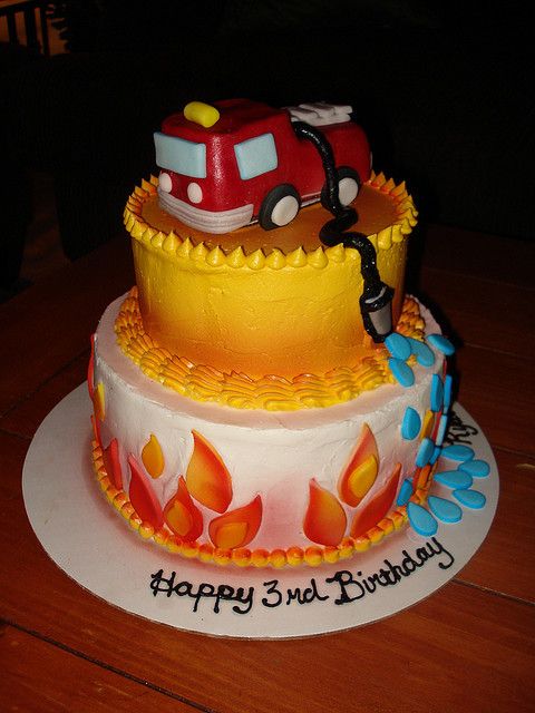 13 Photos of Fire Truck Themed Birthday Cakes