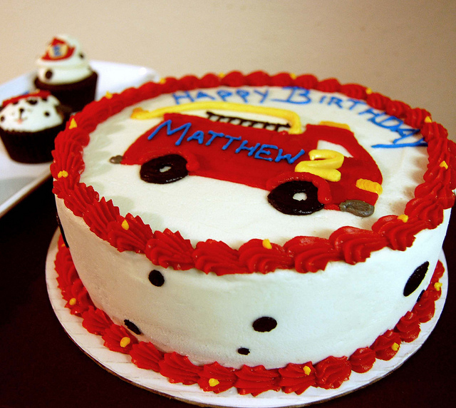 Fire Truck Themed Cake