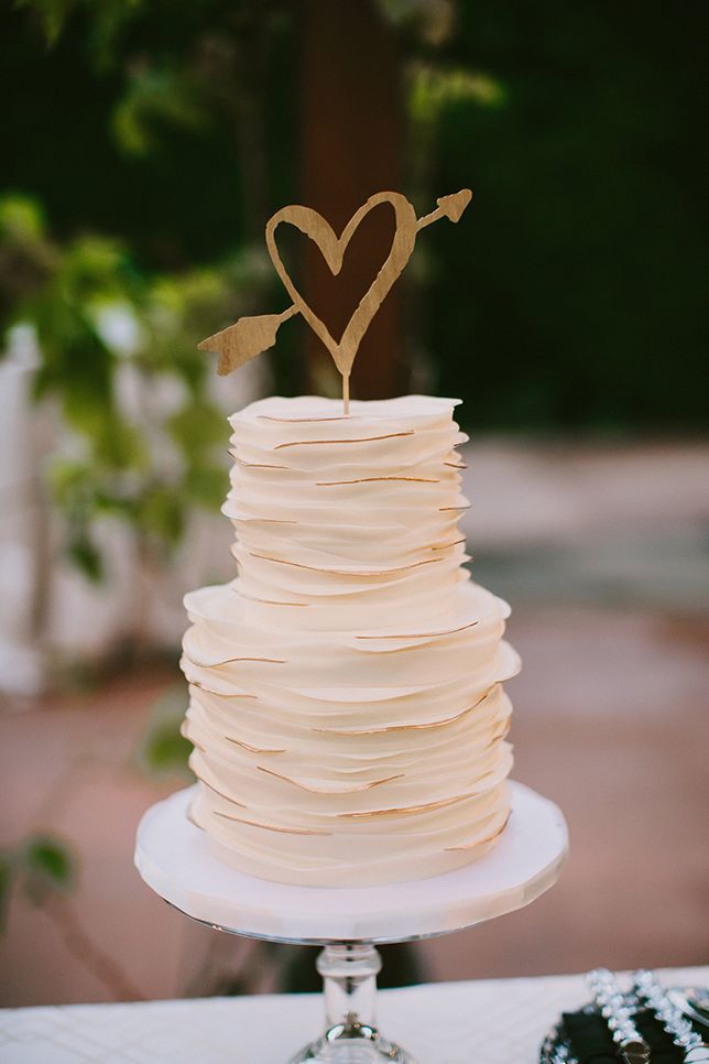 Gold Hearts Wedding Cake Toppers for Cakes