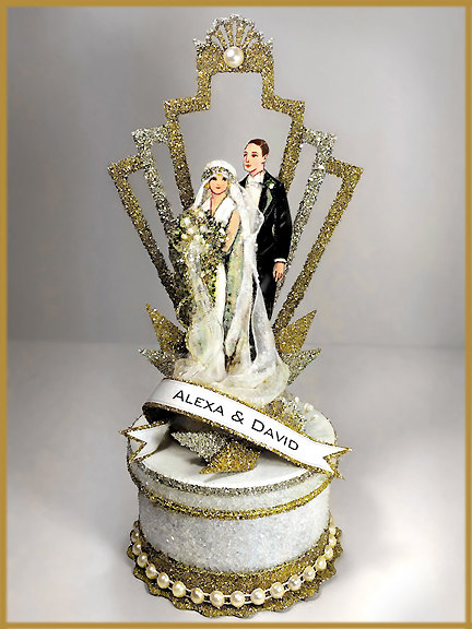 Great Gatsby Art Deco Wedding Cake