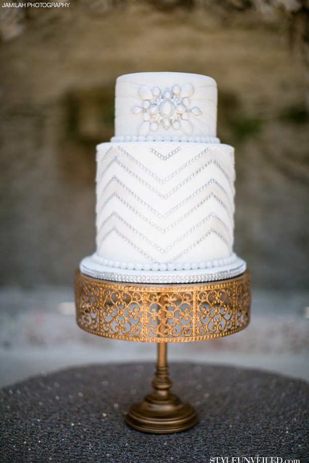 Great Gatsby Inspired Wedding Cake