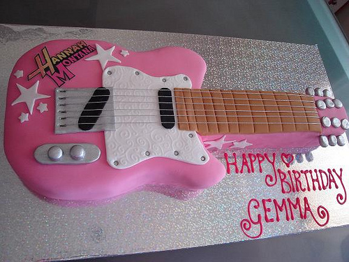 Hannah Montana Guitar Birthday Cake