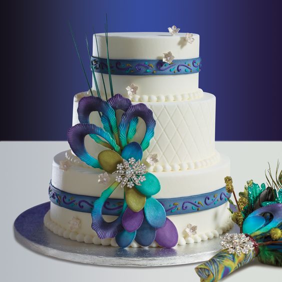 Jewel Tone Wedding Cake