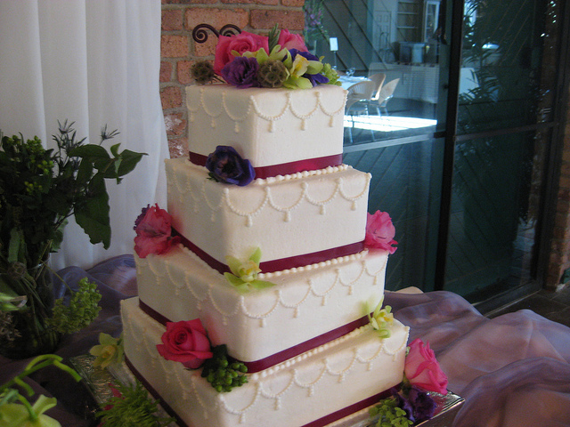 10 Photos of Square Wedding Cakes Jewel Tone