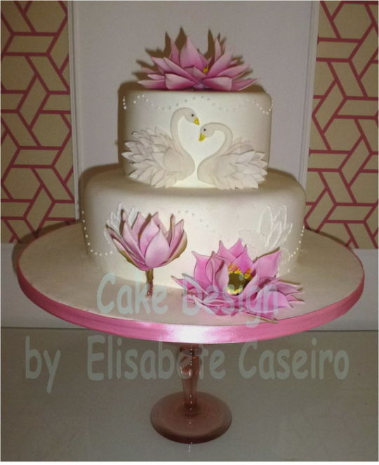 Lotus Flower Wedding Cake