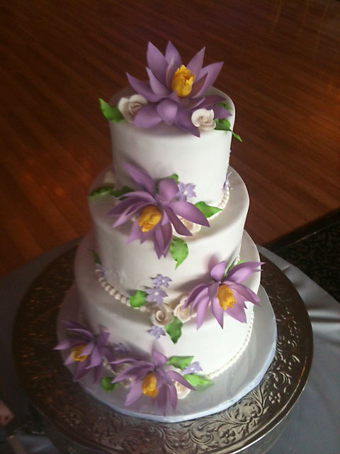 Lotus Flower Wedding Cake