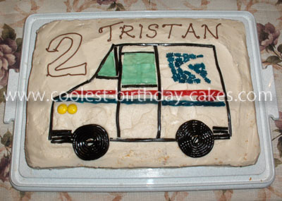 Mail Truck Birthday Cake