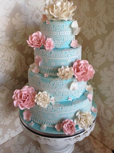 8 Photos of Pink And Blue Cupcake Wedding Cakes