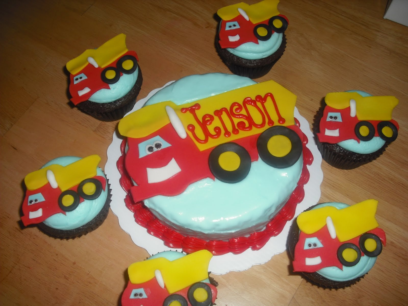 Tonka Truck Cupcake Cake