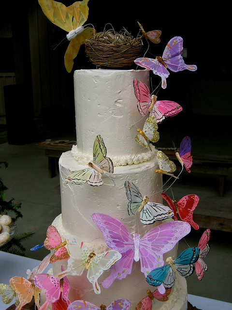 Wedding Cake with Butterflies