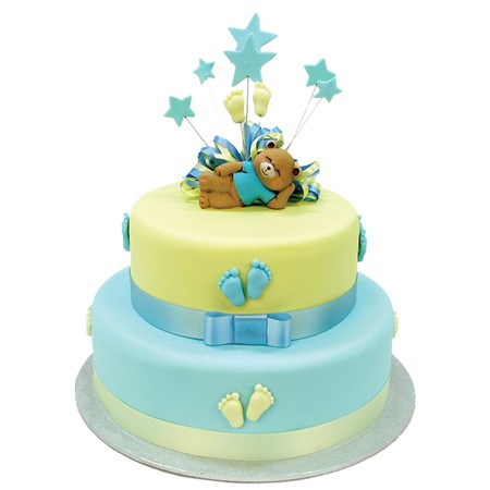 Baby Boy Teddy Bear Birthday Cake