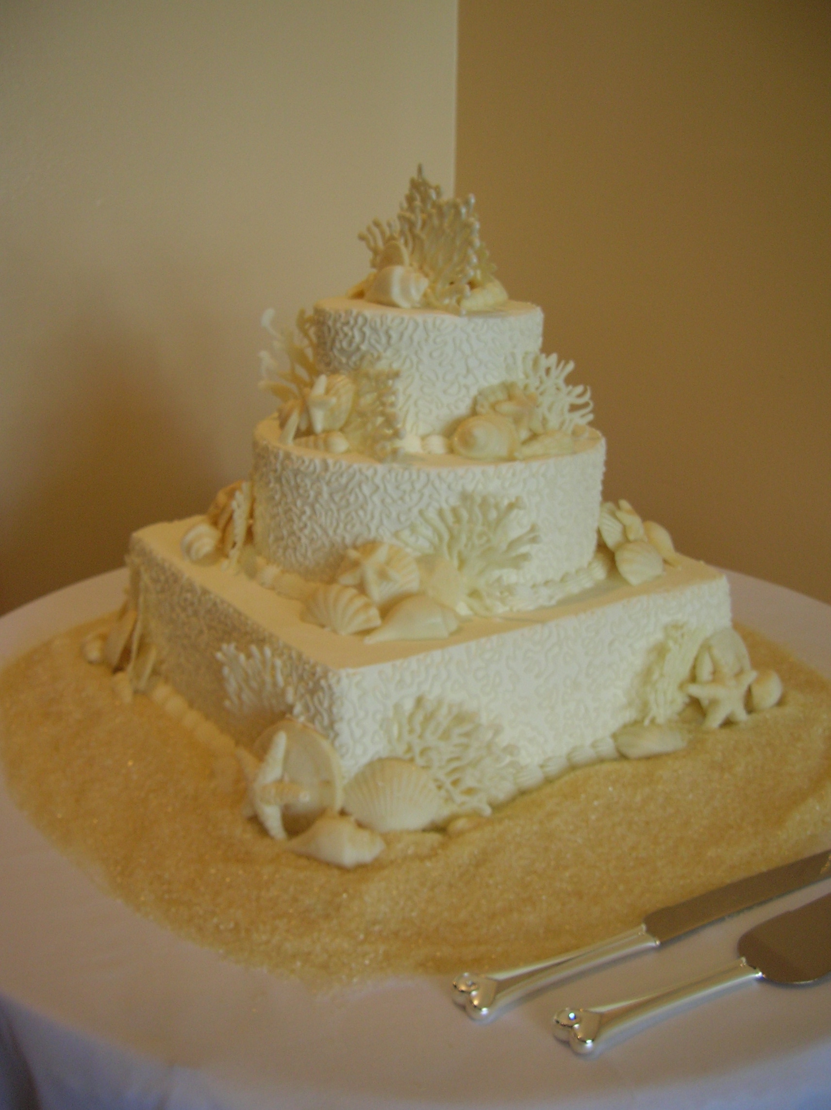 Beach Theme Wedding Cake