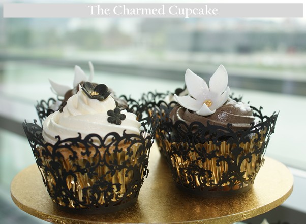 Black and Gold Themed Cupcakes