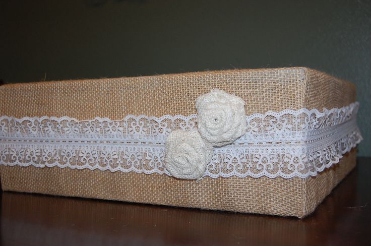 Burlap and Lace Cake Stand